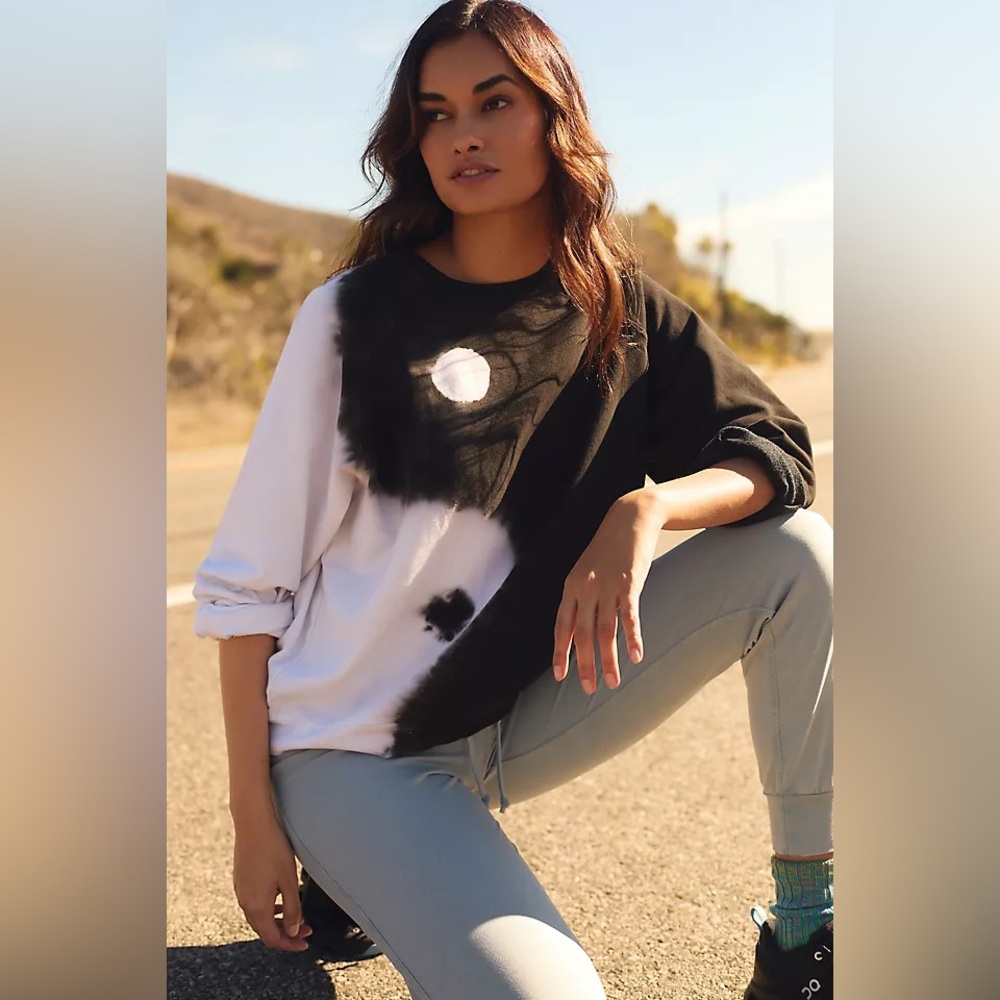 Anthropologie Electric & Rose Ronan Yin Yang  Pullover Sweatshirt